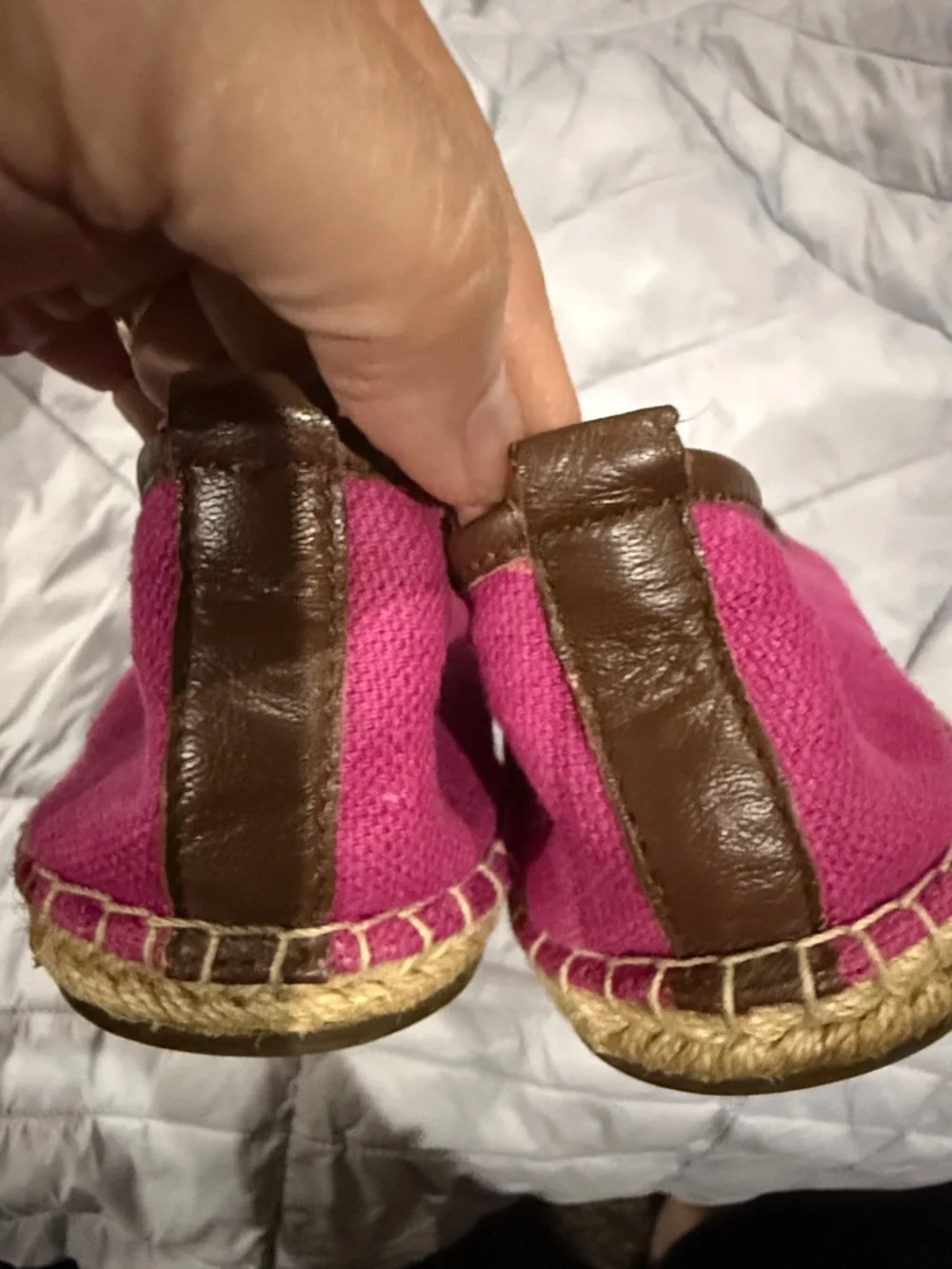 Michael Kors Hot Pink Canvas Espadrille Flats with MK Logo